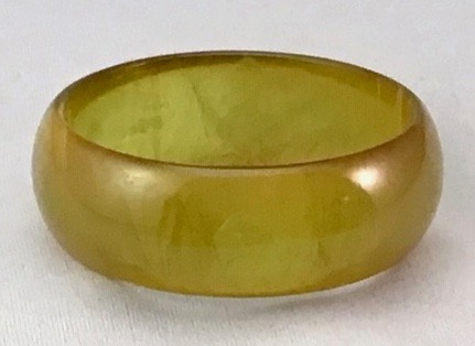 BB279 marbled transparent chartreuse bangle